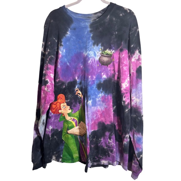 Disney Tops - Disney Hocus Pocus "Tonight We Fly" Sanderson Sisters Tie Dye Spirt Jersey XXL‎